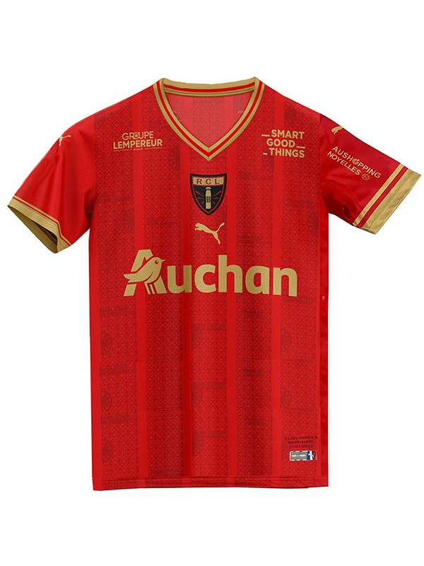 RC Lens special commemorative jersey red soccer uniform men's kit football sport t-shirt 2023-2024